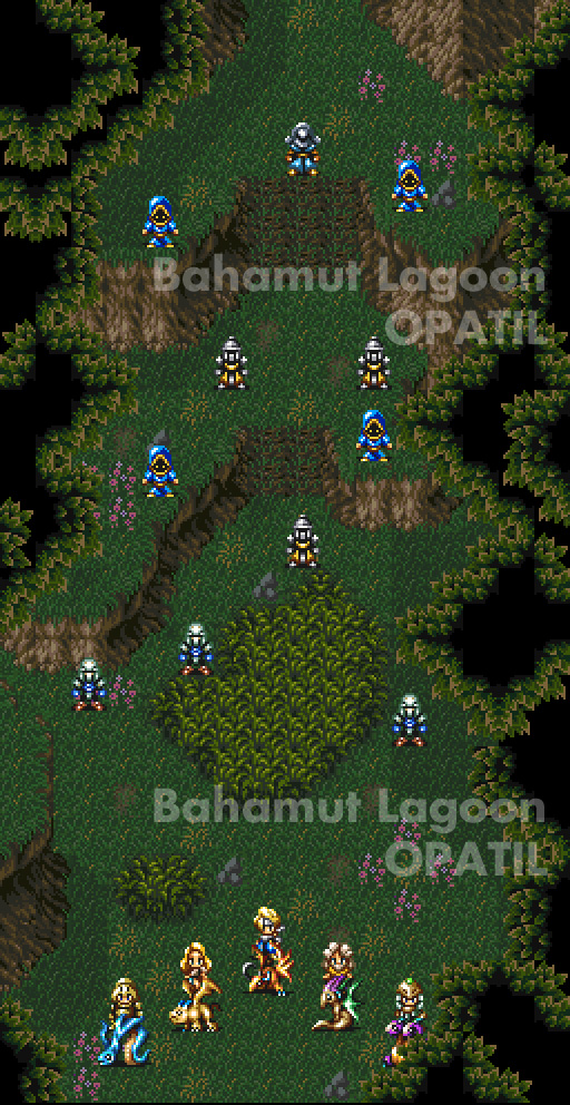 Bahamut Lagoon／バハムートラグーン 攻略：2章戦闘用マップ画像