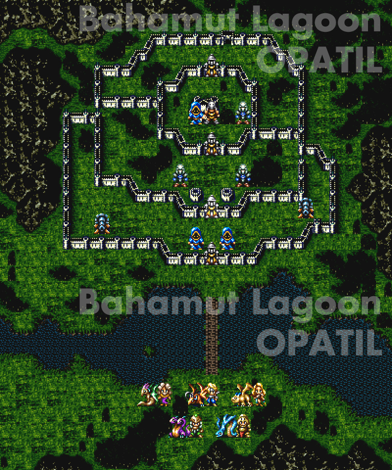 Bahamut Lagoon／バハムートラグーン 攻略：3章戦闘用マップ画像
