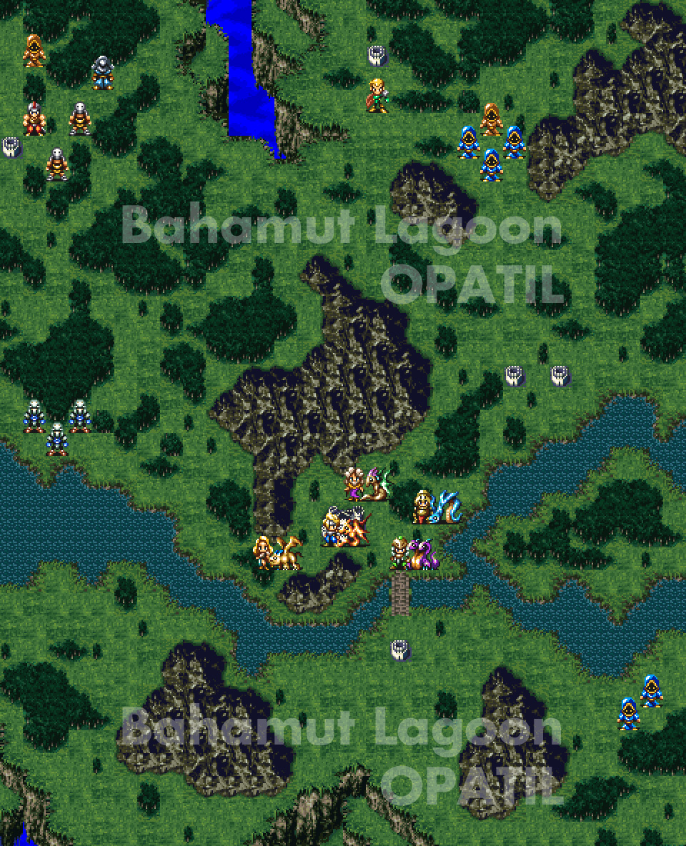Bahamut Lagoon／バハムートラグーン 攻略：4章戦闘用マップ画像