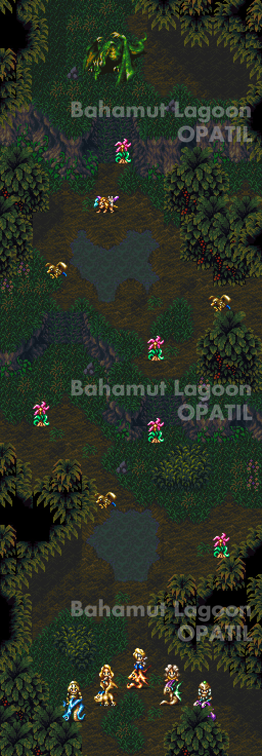 Bahamut Lagoon／バハムートラグーン 攻略：5章戦闘用マップ画像