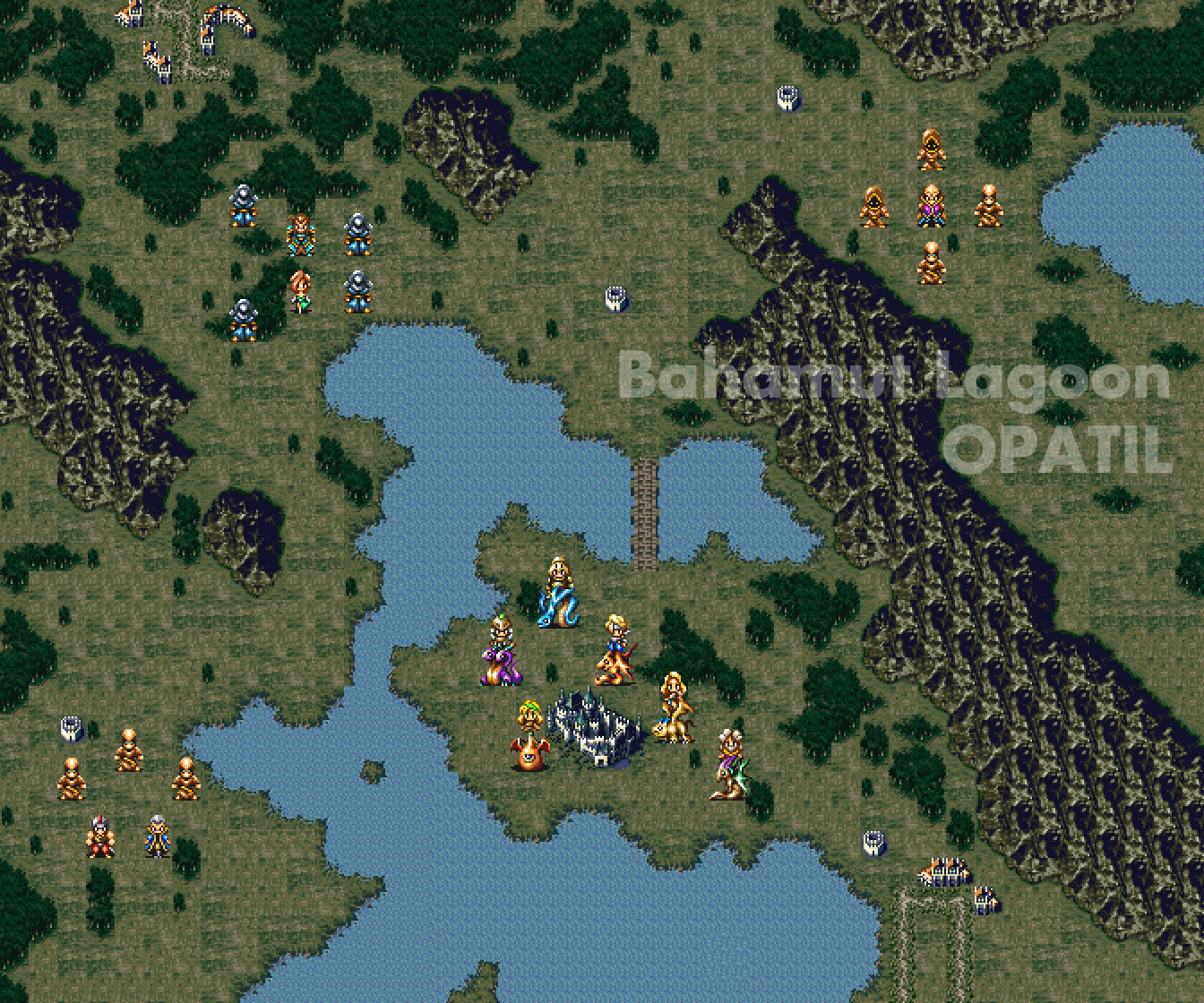 Bahamut Lagoon／バハムートラグーン 攻略：19章戦闘用マップ画像