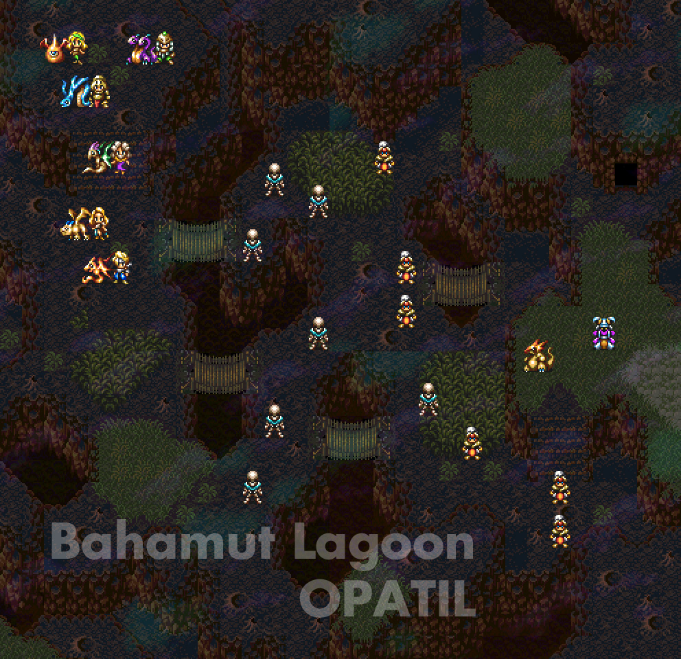 Bahamut Lagoon／バハムートラグーン 攻略：24章戦闘用マップ画像